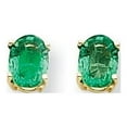 thumbnail image 1 of 14k Emerald Post Earrings, 1 of 1