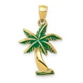 thumbnail image 1 of 14k Enameled Palm Tree Pendant, 1 of 4