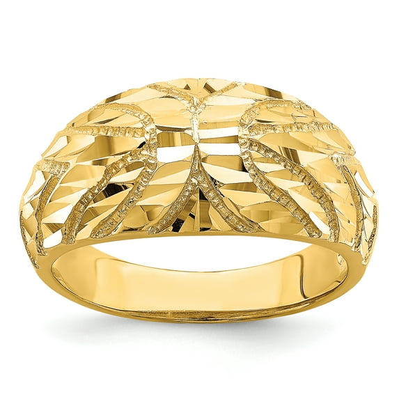 14k Fancy Diamond-cut Ring R708