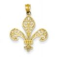 thumbnail image 1 of 14k Filigree Fleur de Lis Pendant, 1 of 3