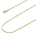 14k Genuine Yellow Gold Solid 0.5mm Box Link Chain Necklace with Spring ...