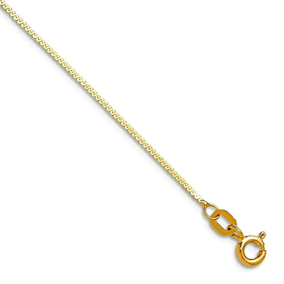 14k Solid Yellow Gold 0.95mm Serpentina Chain Necklace 20 Inch Chain-Necklace for Women and Men