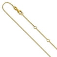 thumbnail image 1 of 14k Solid Yellow Gold 1.1mm Sparkle-Cut Cable 2in+2inch Adjustable Chain Necklace 22 Inch Chain Necklace for Women and M, 1 of 2