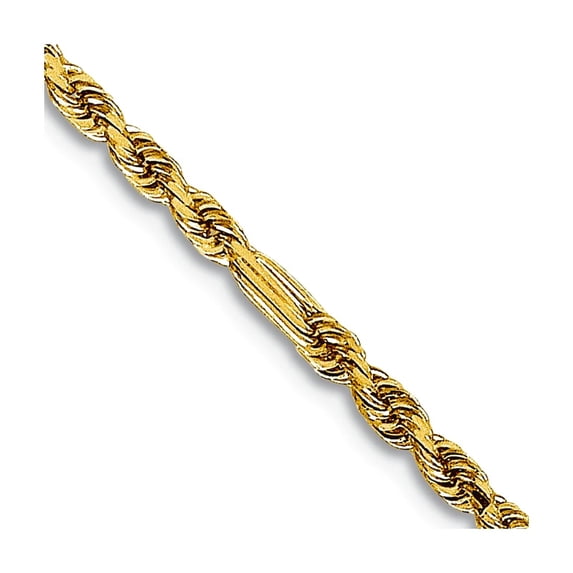14k Solid Yellow Gold 1.8mm Milano Rope Chain Necklace 22 Inch Chain Necklace for Women and Men