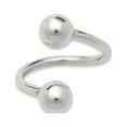 thumbnail image 1 of Solid 14k Yellow or White Gold 16G 4mm Ball Twisted Barbell Spiral Daith Helix Tragus Cartilage Piercing Body Piercing S, 1 of 2