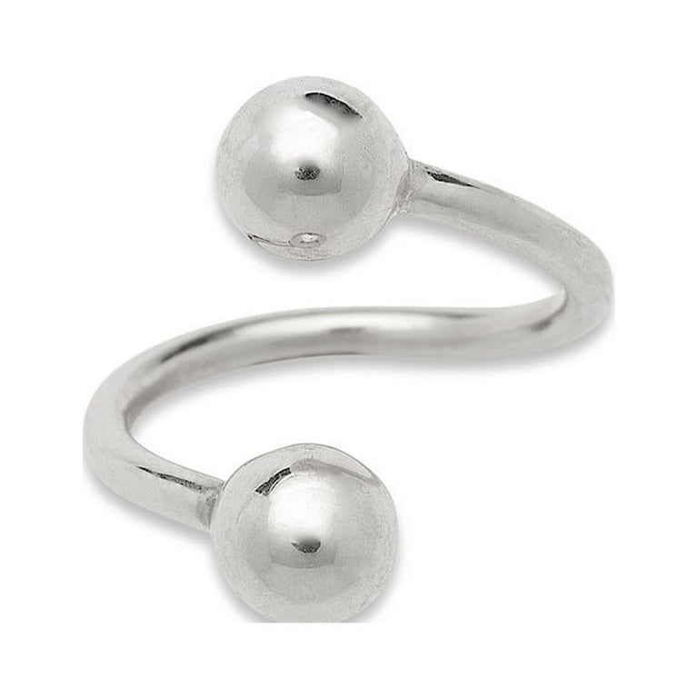 14k Gold 16g 4mm Ball Twisted Barbell Spiral Daith Helix Tragus