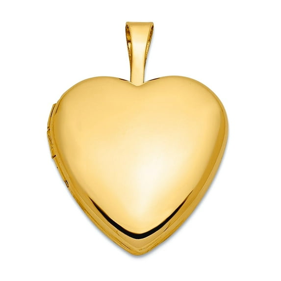 14k Gold 16mm Love Heart Locket Locket Necklace for Women - 2.0 Grams