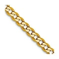 thumbnail image 1 of 14k Solid Yellow Gold 2.3mm Beveled Curb Chain Necklace 22 Inch Chain Necklace for Women and Men, 1 of 2