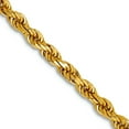 thumbnail image 1 of 14k Gold 2.5mm Semi-solid Sparkle-Cut Rope Chain Necklace 22 Inch Chain Necklace for Women and Men, 1 of 2