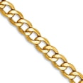 thumbnail image 1 of 14k Gold 3.35mm Semi-solid Curb Chain Necklace 26 Inch Chain Necklace for Women and Men - 4.6 Grams, 1 of 2