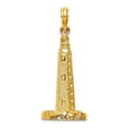 thumbnail image 1 of 14k Gold 3-d Cape Henlopen Lighthouse De Charm 32x13.2mm Wide 10.45mm Thick Pendant Necklace for Women, 1 of 2