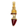 thumbnail image 1 of 14k Gold 3-d Maroon Closed Toe High Heel Shoe Charm 15.6x5.4mm Wide 8.8mm Thick Pendant Necklace for Women, 1 of 2
