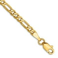 thumbnail image 1 of 14k Gold 3mm Flat Figaro Chain Bracelet 6 Inch Link Bracelet - 2.3 Grams, 1 of 2