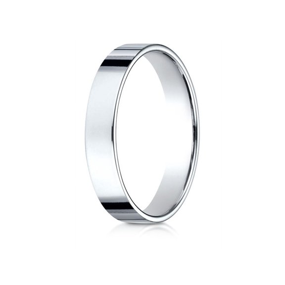 14k Gold 4.0mm Traditional Flat Wedding Band / Ring