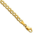 thumbnail image 1 of 14k Gold 4.3mm Semi-solid Curb Chain Anklet 10 Inch Anklet for Women and Men - 3.1 Grams, 1 of 2