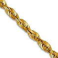 thumbnail image 1 of 14k Yellow Gold 4mm Sparkle-Cut Extra-light Rope Chain Necklace 22 Inch Chain Necklace for Women and Men, 1 of 2