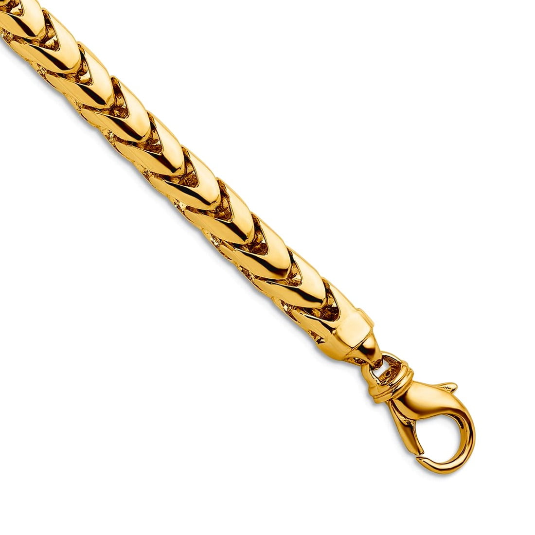 14k Yellow Gold 6mm Solid Franco Chain Necklace 30 Inch Chain-Necklace ...