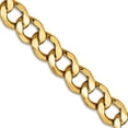 thumbnail image 1 of 14k Yellow Gold 7.0mm Semi-solid Curb Link Chain Necklace 26 Inch Chain Necklace for Women and Men, 1 of 2