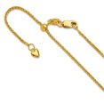 thumbnail image 1 of 14k Solid Yellow Gold Adjustable 1.2mm Sparkle-Cut Wheat Chain Necklace 26 Inch Chain Necklace for Women and Men, 1 of 2