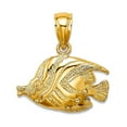 thumbnail image 1 of 14k Gold Animal Sealife Fish 2-d / High Polish and Engraved Charm 11.15x18.5mm Wide 2.5mm Thick Pendant Necklace for Wom, 1 of 2