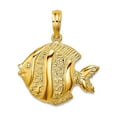 thumbnail image 1 of 14k Gold Animal Sealife Fish High Polish and Engraved Charm 15.4x20mm Wide 2.4mm Thick Pendant Necklace for Women, 1 of 2