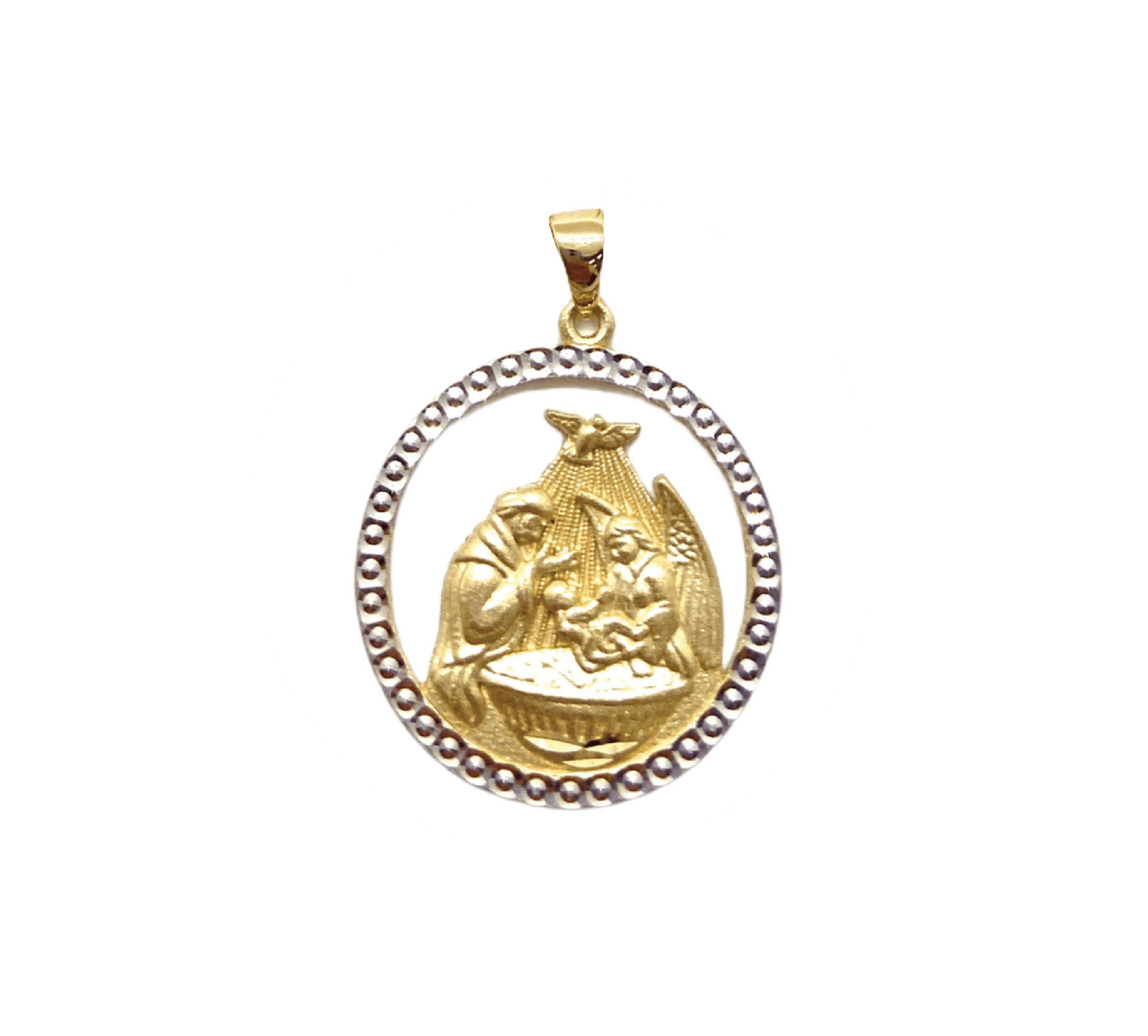 14k Gold Baby Baptism Pendant with 18'' Chain