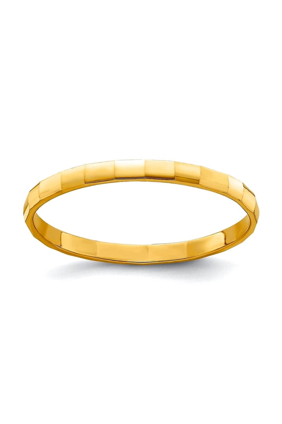 14k Gold Bamboo Mini Ring [size 3] Ring for Women - .6 Grams