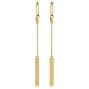 Fremada Bar Drop Earrings 14k Yellow Gold