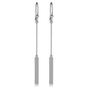 FREMADA KoolJewelry 14k Gold Bar Drop Earrings