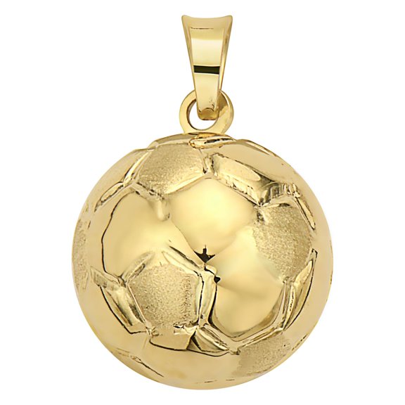 14k Gold Basketball Pendant with 18'' Chain