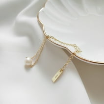14k Gold Bracelet for Women - Gold Filled Chain 925 Sterling Silver Bracelet - Freshwater Pearl Gold Chain Bracelet