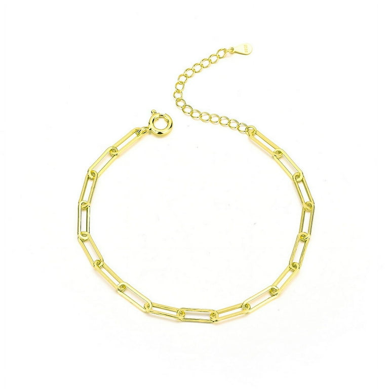 14k Gold Bracelet for Women Gold Filled Chain and 925 Sterling