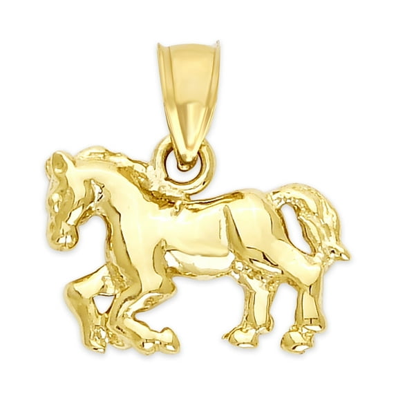 14k Gold Clydesdale Horse Pendant, Draft Horse Jewelry, Celtic Gifts for Her