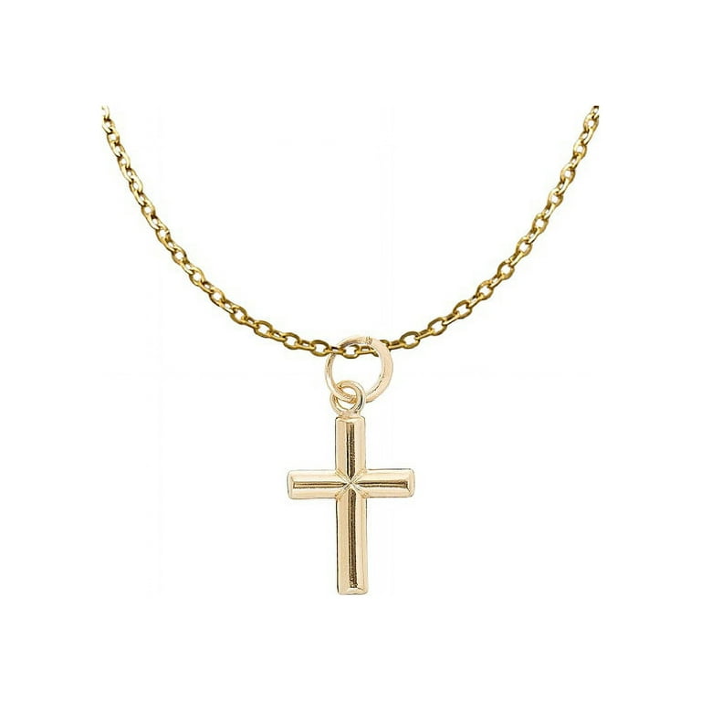 14k Gold Cross Pendant Necklace Walmart
