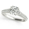 thumbnail image 1 of 14k Gold Double Prong Multirow Band Diamond Engmt Ring 1 1/8 cttw SZ 8, 1 of 2