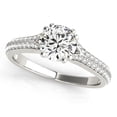 thumbnail image 1 of 14k Gold Double Prong Multirow Diamond Engmt Ring 1 1/8 cttw SZ 6.5, 1 of 2