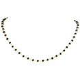 thumbnail image 1 of 14k Gold Filled Black Spinel Necklace Faceted Beaded Goldtone Chain, 18", 1 of 3