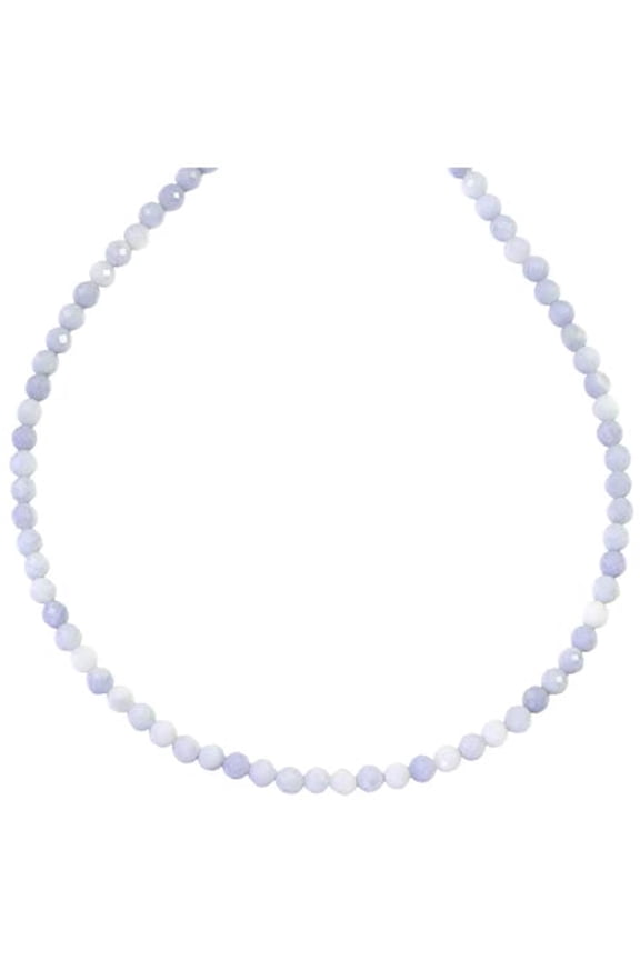 14k Gold Filled Blue Opal Necklace Solid Strand Faceted Round Light Blues Dainty Everyday Lightweight by Spyglass Designs, 18" Designed for Adult Women