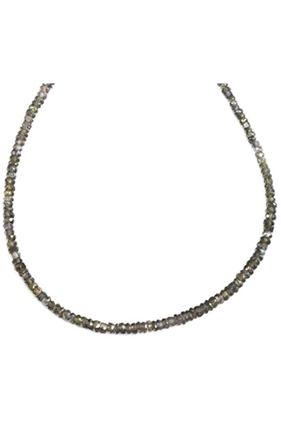 14k Gold Filled Color Change Garnet Necklace Solid Strand Faceted Stones, 18" Designed for Adult Women