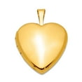 thumbnail image 1 of 14k Gold Filled Holds 2 photos Polished and satin Satin and Polished 2-Frame Love Heart Locket 21.45x16.1mm Wide Locket, 1 of 2