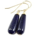 thumbnail image 1 of Spyglass Designs 14k Gold Filled Lapis Lazuli Earrings 1.5" Round Teardrop Simple Jewelry for Women, 1 of 5