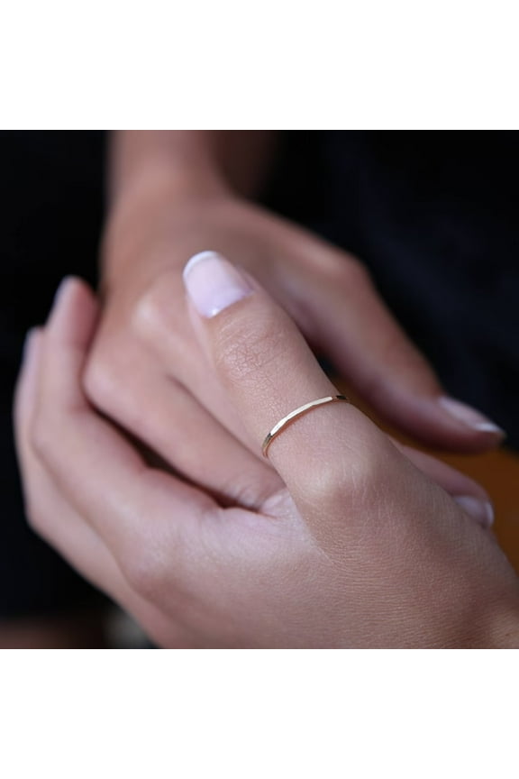 14k Gold Filled Plain Band Thumb Ring