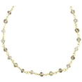 thumbnail image 1 of 14k Gold Filled Smoky Quartz Necklace Faceted Smokey Gemstones Beaded Goldtone Chain 18" Designed for Adult Women, 1 of 4