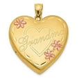 thumbnail image 1 of Lockets 1/20 14K Gold Filled Grandma 23mm Enameled Family Heart Locket, 1 of 6