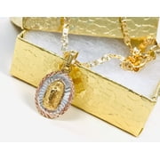 PRIMEJEWELRY269 14k Gold Filled Virgen De Guadalupe Necklace Valentino Chain Gifts Charm