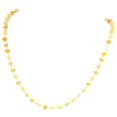 thumbnail image 1 of 14k Gold Filled Welo Opal Necklace Multi Fire Round Smooth Goldtone Wired Beaded Chain Link, 18" Designed for Adult Women, 1 of 4