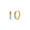 thumbnail image 1 of 14k Gold Heart Cascade Kids / Children's / Girls Earrings Hoop Enamel, 1 of 6