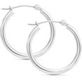 thumbnail image 1 of 14k Gold Hoop Earrings, 0.8" Diameter, 1 of 5