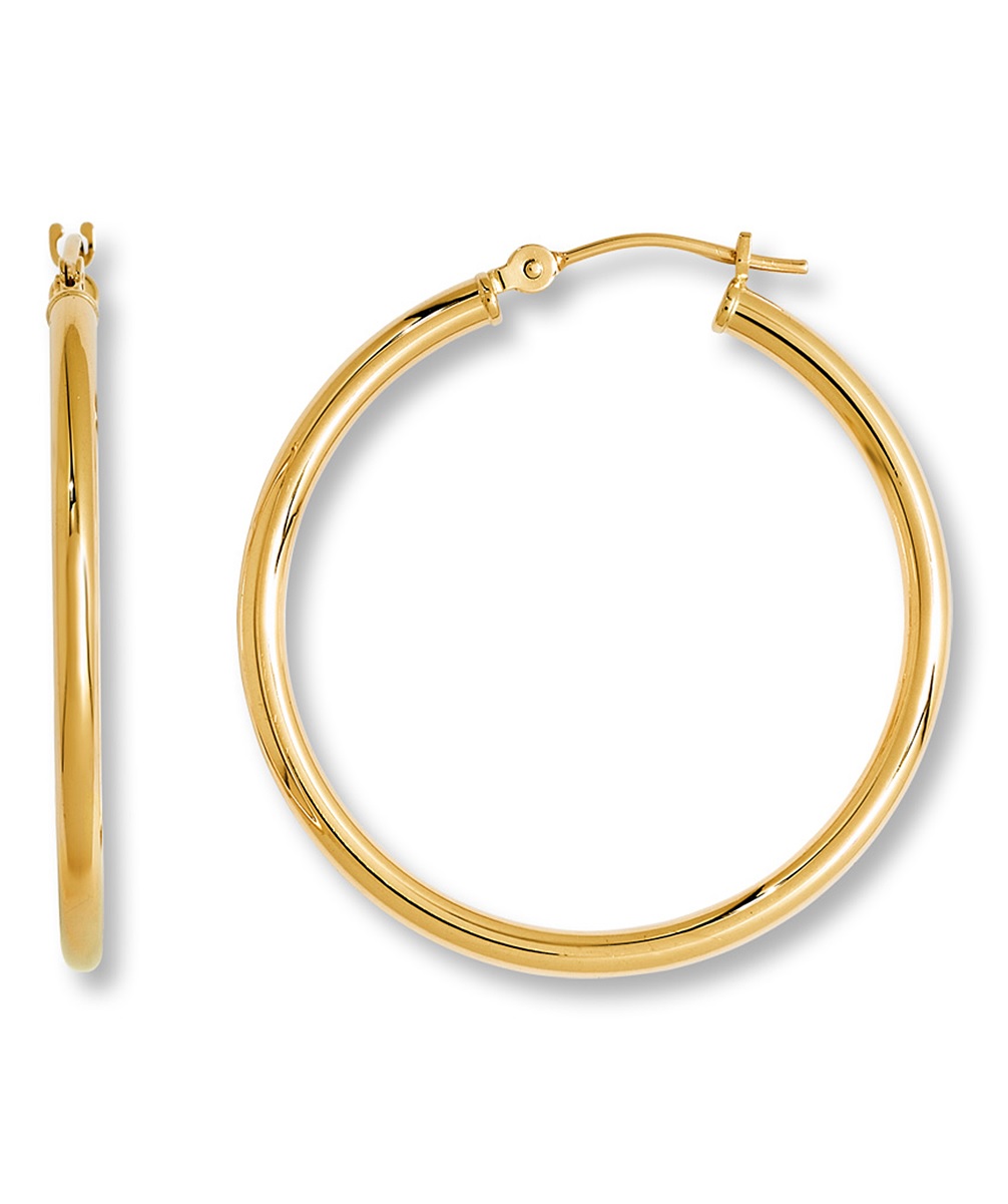 14k Gold Hoops Earrings - Walmart.com