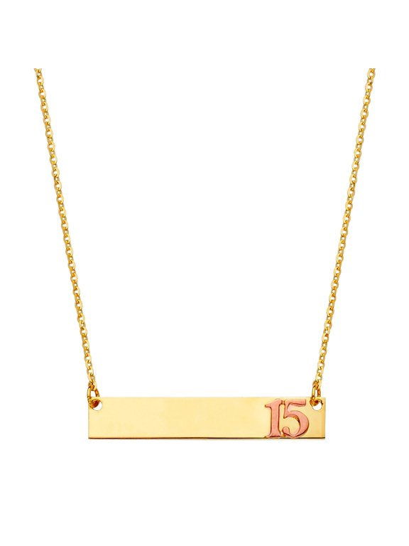 14k Gold ID With 15 Years Chain Necklace Chain Necklace for Women and Men - 3.2 Grams